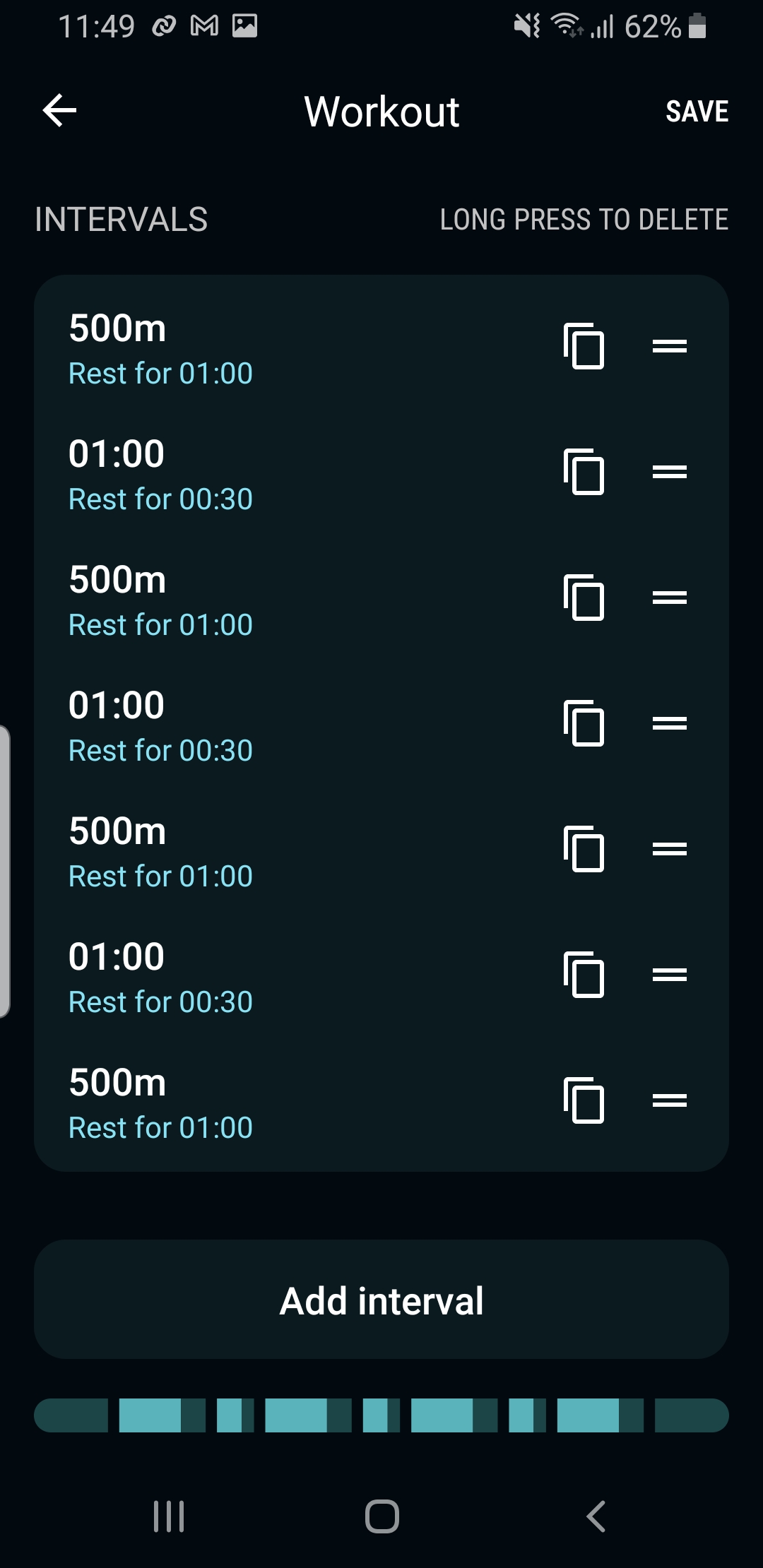 SmartRow app screen 5